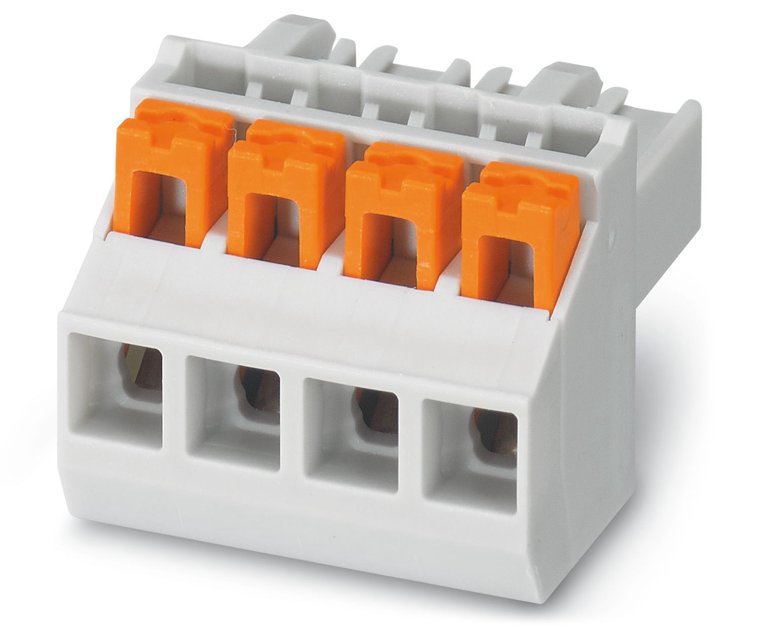 Phoenix Contact 5/ 4-ST KMGY, PSPT 2 Series PCB Connector, 4-Contact, 5mm Pitch, Through Hole Mount, 1-Row