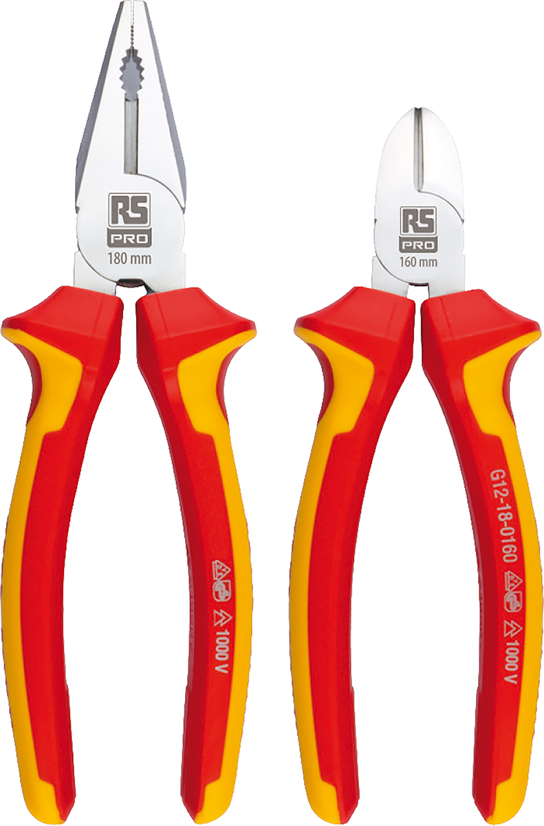 RS PRO 2-Piece Plier Set, 250 mm Overall