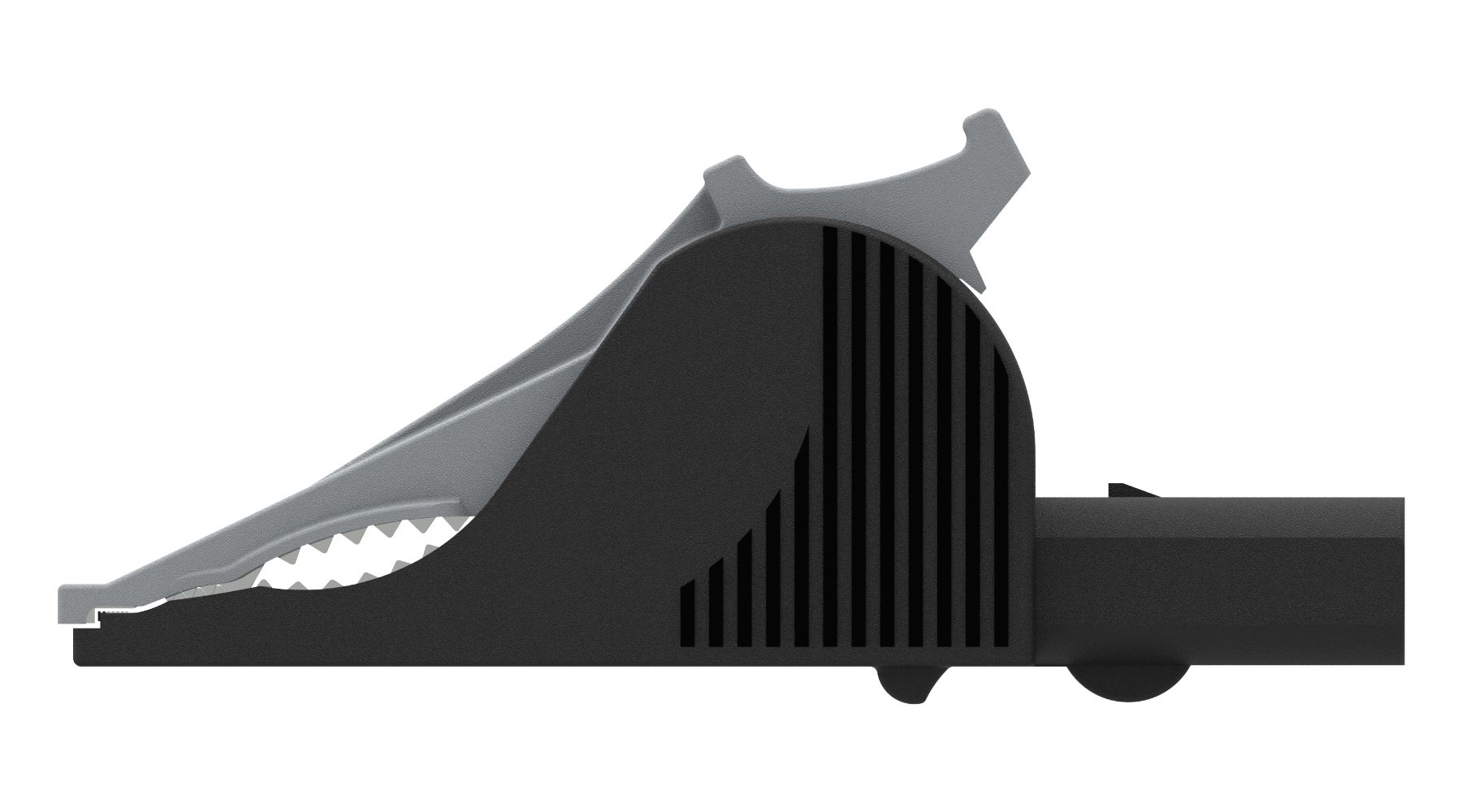 Electro PJP Alligator Clip, Nickel-Plated Steel Contact, 36A, Black