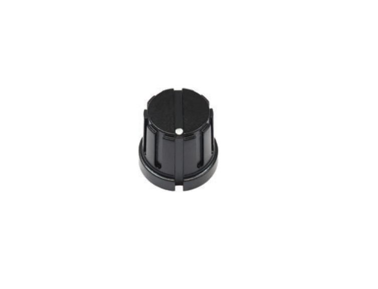 Vishay 15mm Black Potentiometer Knob for 3.175mm Shaft Round Shaft, ACCKPS1515NDT18