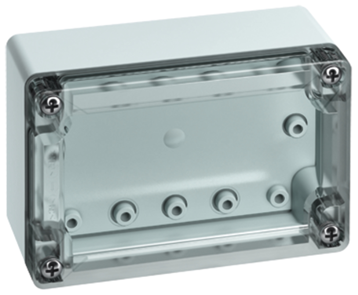 Spelsberg TG Series Grey Polycarbonate Enclosure, IP66, IP67, Transparent Lid, 122 x 55 x 82mm