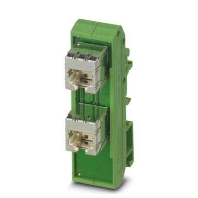 Phoenix Contact FL-PP-RJ45/RJ45-B Series Cat5 1 Port RJ45 Patch Panel 78mm Green