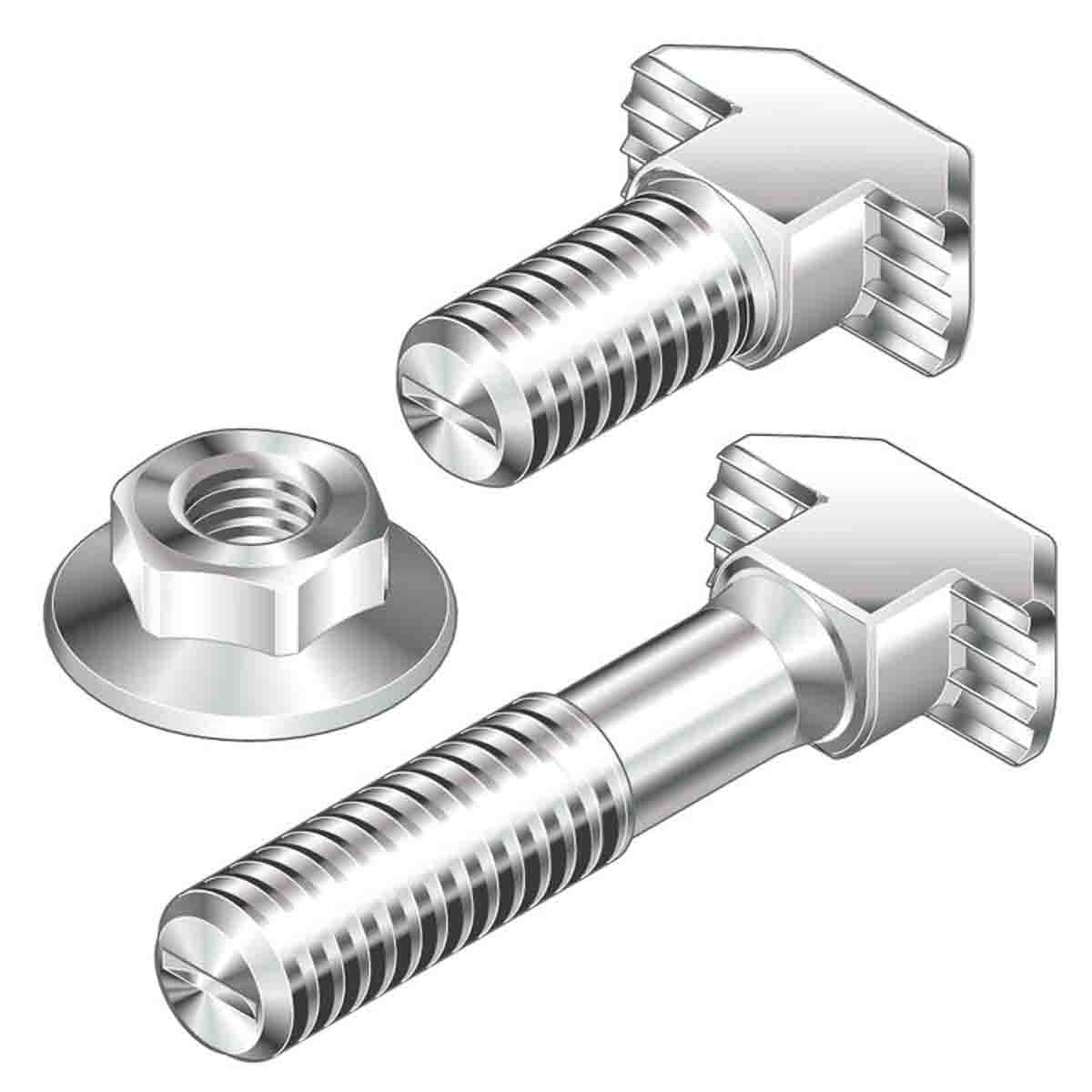 Bosch Rexroth M8 T-Head Bolt, Connecting Component, Strut Profile 40 mm, 45 mm, 50 mm, 60 mm, Groove Size 10mm
