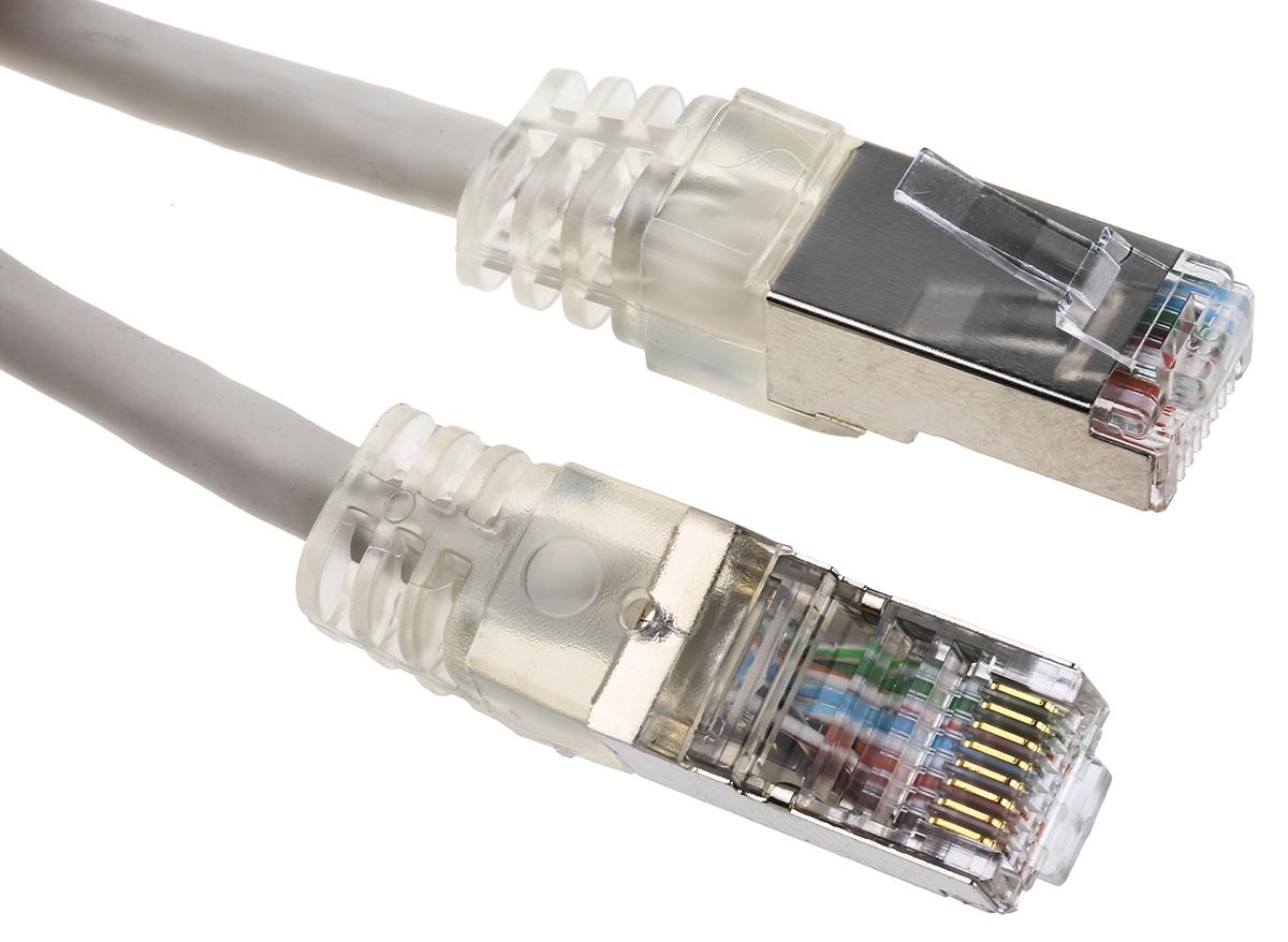 Decelect, 2m Cat5, Grey RJ45 to Male RJ45 Male, F/UTP Shielded, Terminated