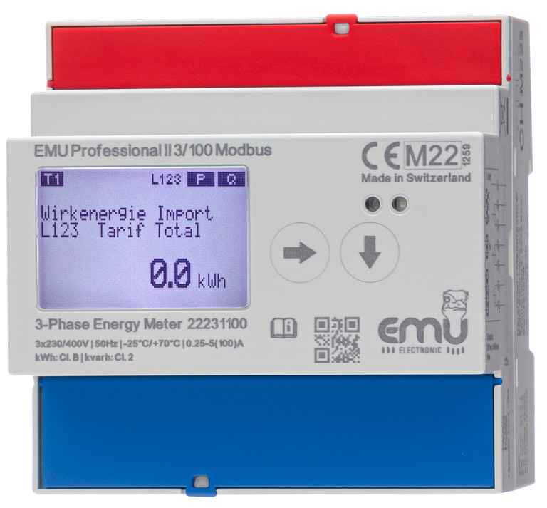 EMU Electronic AG 3 Phase LCD Display Digital Power MeterPower