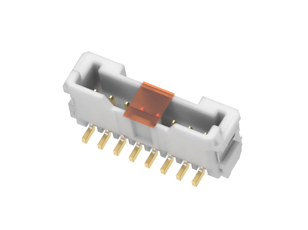Molex 50557 Series Vertical Surface PCB Header, 8 Contact(s), 2 mm Pitch, 1 Row, Shrouded