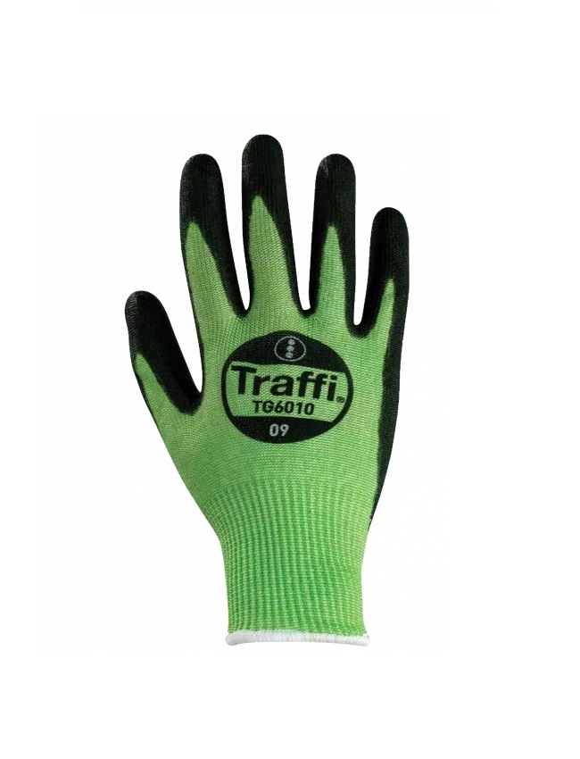 Traffi TG6010 Green Work Gloves, Size 12