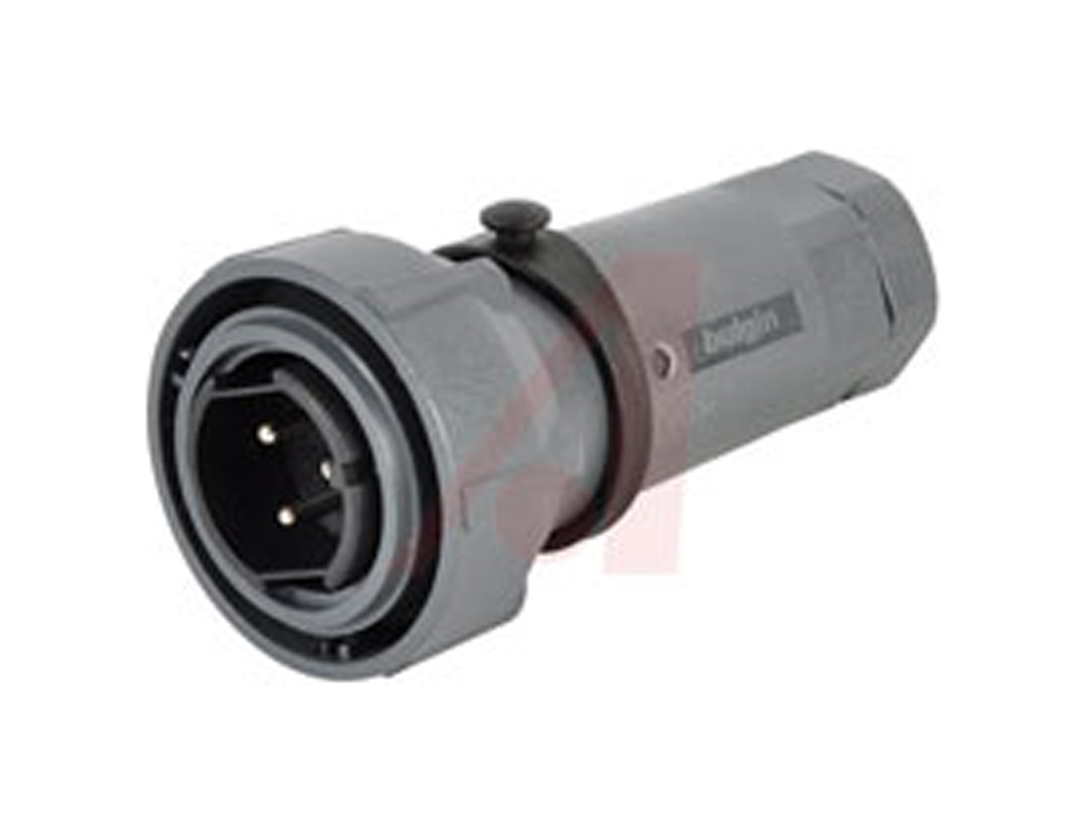Bulgin Circular Connector, 3 Contacts, Cable, Standard Connector, Plug, Male, IP66, IP68, IP69K, Buccaneer 7000 Series