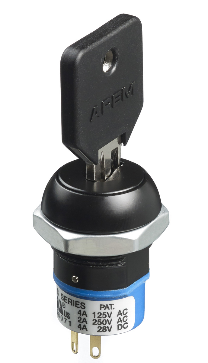 APEM Keylock Switch, DPDT, 4 A 2-Way Common-Key