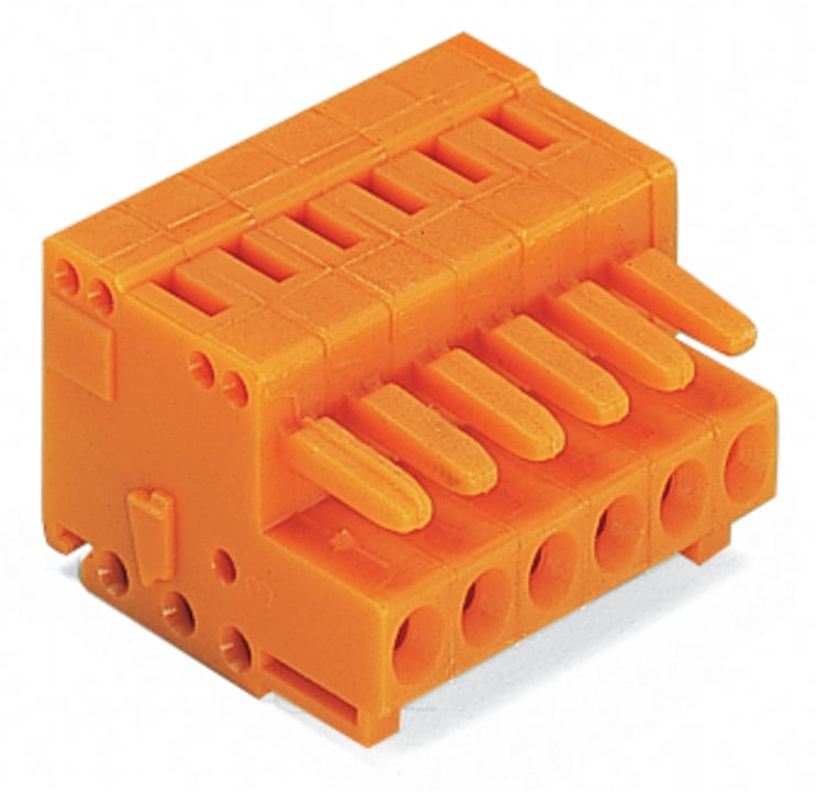 WAGO 734 Series Female Lighting Connector, 3-Pole, Female, 3-Way, Plug-In Mount, 10A