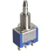 KNITTER-SWITCH Push Button Switch, Momentary, Panel Mount, SPDT, 125V ac