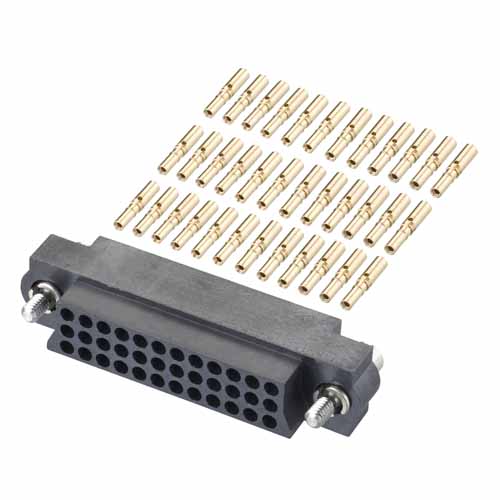 HARWIN M83 Series Straight PCB Socket, 54-Contact, 3-Row, 2mm Pitch, Crimp Termination