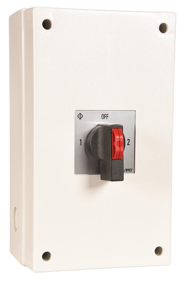 Kraus & Naimer 2P Pole Isolator Switch - 25A Maximum Current, 4kW Power Rating, IP66, IP67