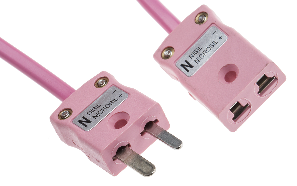 RS PRO Type N Thermocouple Cable/Wire Extension Lead, 5m, Unscreened, PVC Insulation, +105°C Max, 7/0.2mm