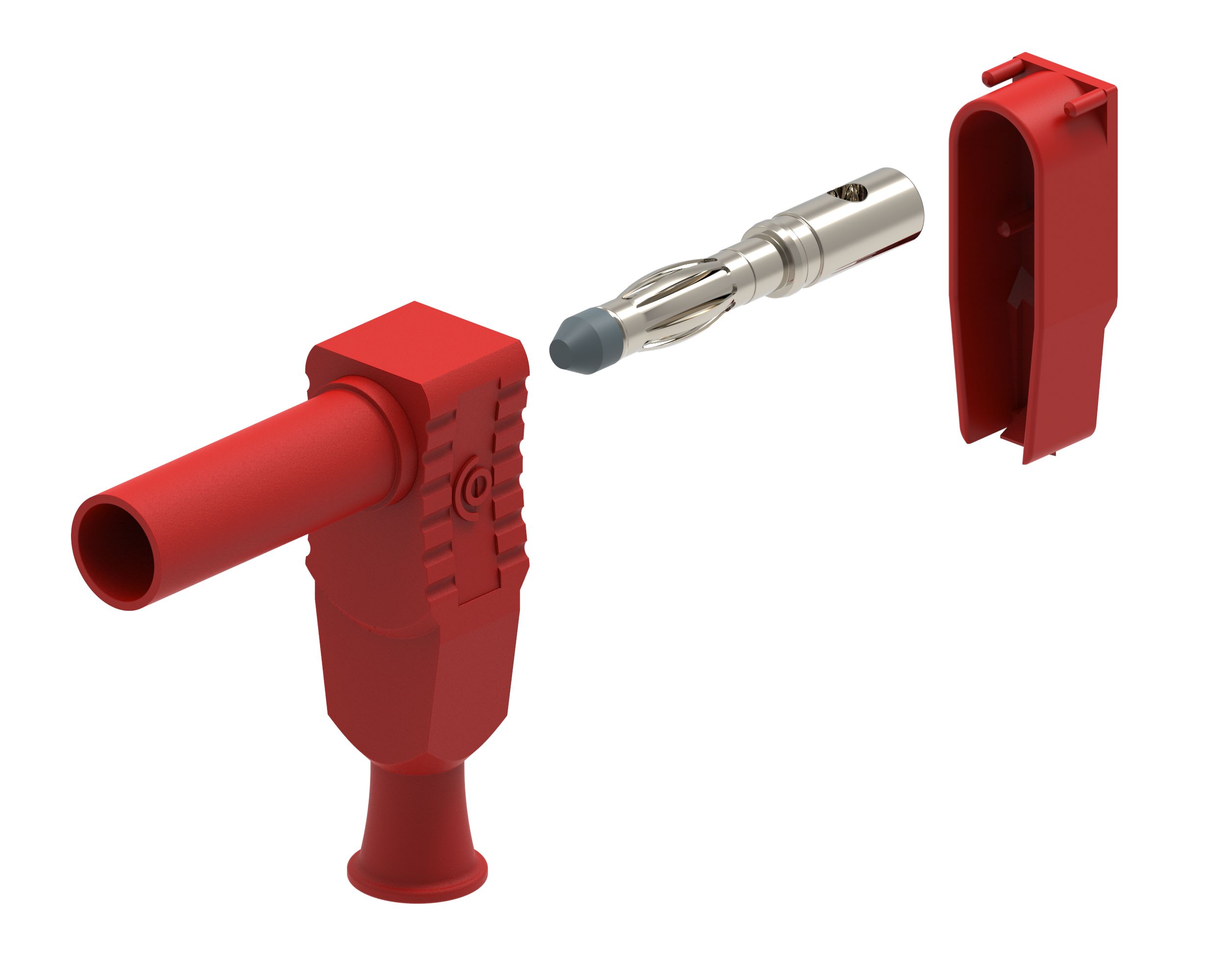 Electro PJP Red Male Banana Plug, 4 mm Connector, Solder Termination, 20A, 1kV, Nickel Plating
