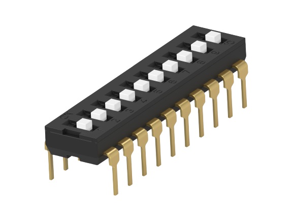 TE Connectivity 10 Way Through Hole DIP Switch SPST, Extended Actuator