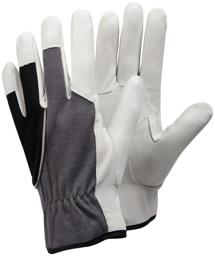 Tegera TEGERA Black, Grey, White Leather Work Gloves, Size 11