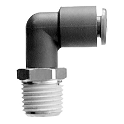 SMC KR Series Elbow Fitting, 12 mm to R 1/2, Threaded-to-Tube Connection Style, KRL12-04S