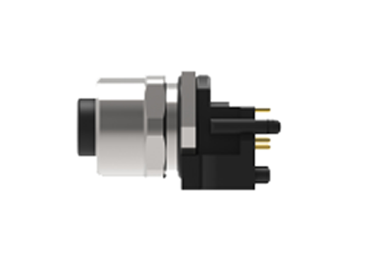 TE Connectivity Circular Connector, 8 Contacts, PCB, M12 Connector, Socket, Female, IP68, M12 Series