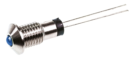 Marl Blue Panel Mount Indicator, 4.5V, 6mm Mounting Hole Size