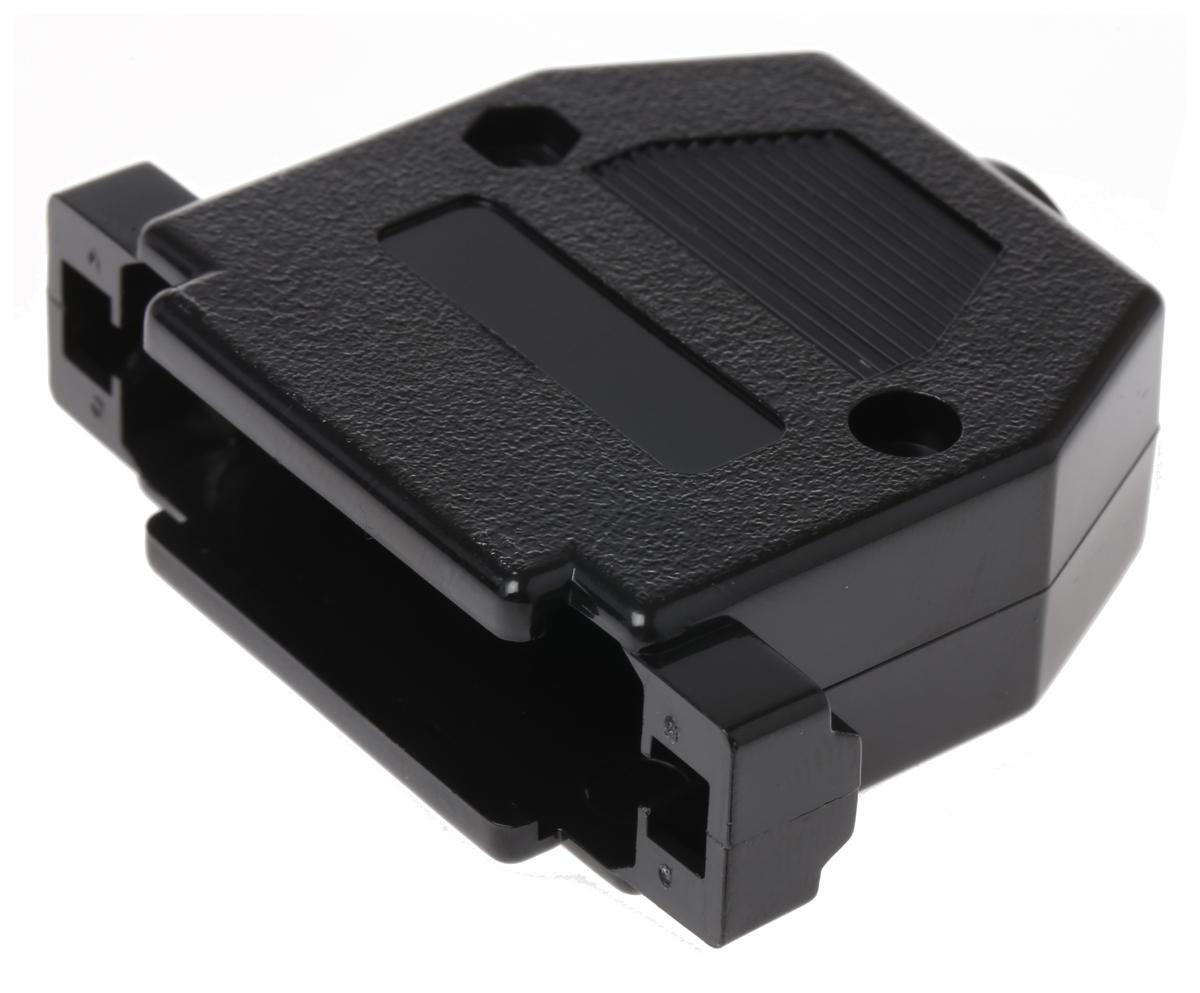MH Connectors MHCCOV Series ABS D Sub Backshell, 25 Way, Strain Relief