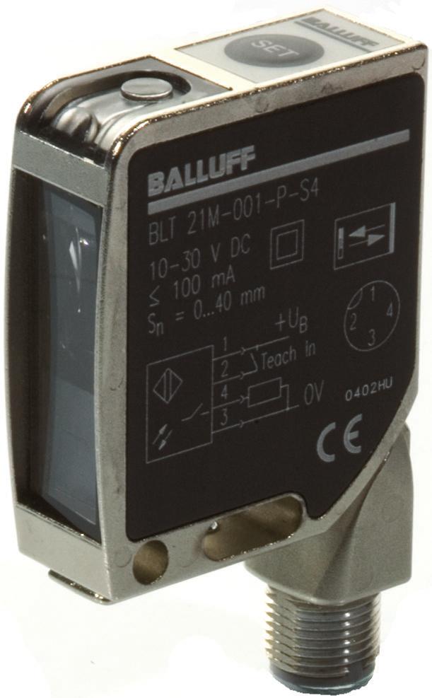BALLUFF Light Intensity Sensors 40 mm, Ultraviolet LED, PNP, 30 mA, 10 → 30 V, IP67