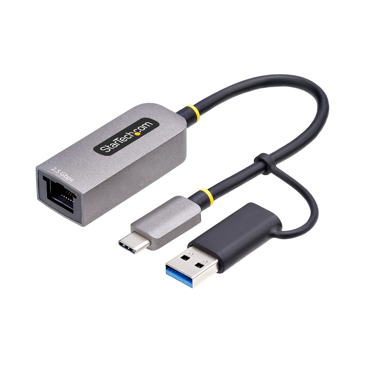 StarTech.com Port USB Ethernet Adapter USB 3.2 USB 3.2 Type-C to RJ45 100Mbit/s Network Speed