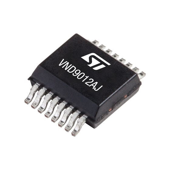 STMicroelectronics VND9012AJTR High Side Gate Driver, 63 A 16-Pin 28 V, PowerSSO-16