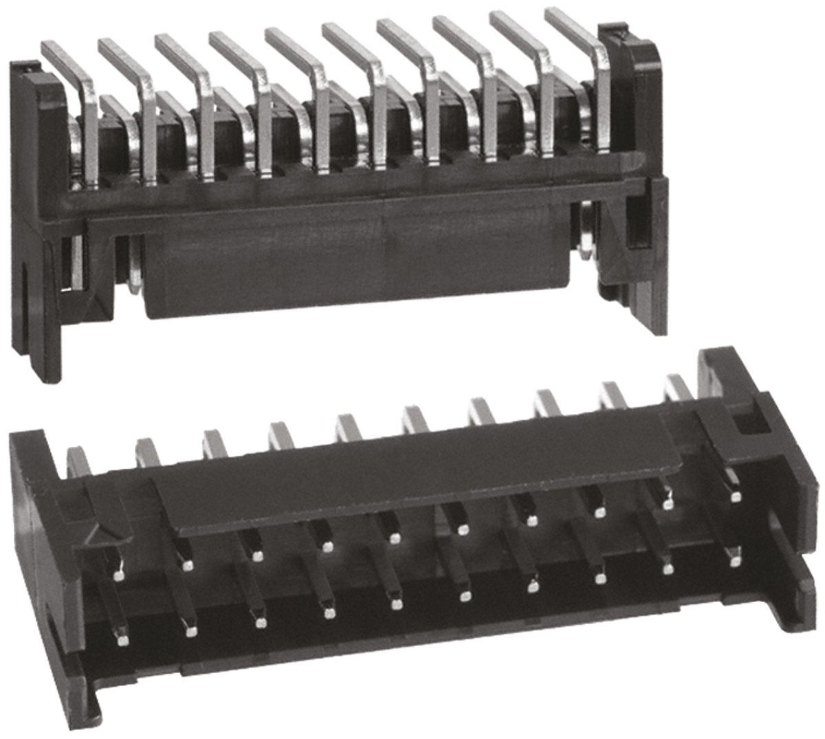 Hirose DF11 Series Right Angle Through Hole PCB Header, 20 Contact(s), 2 mm Pitch, 2 Row, Shrouded