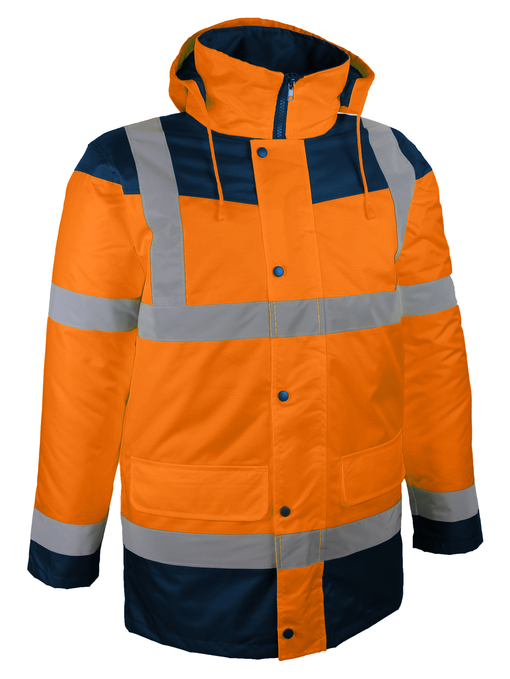 SINGER SAFETY PALOMA Orange/Navy Unisex Hi Vis Jacket, XL