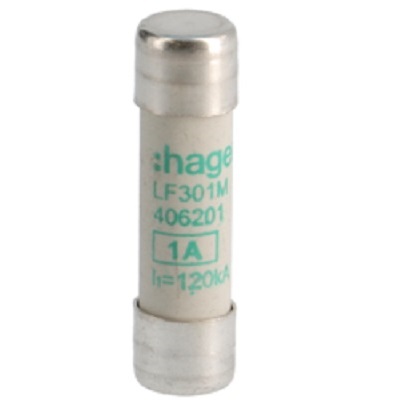 Hager 1A Cartridge Fuse, 10 x 38mm