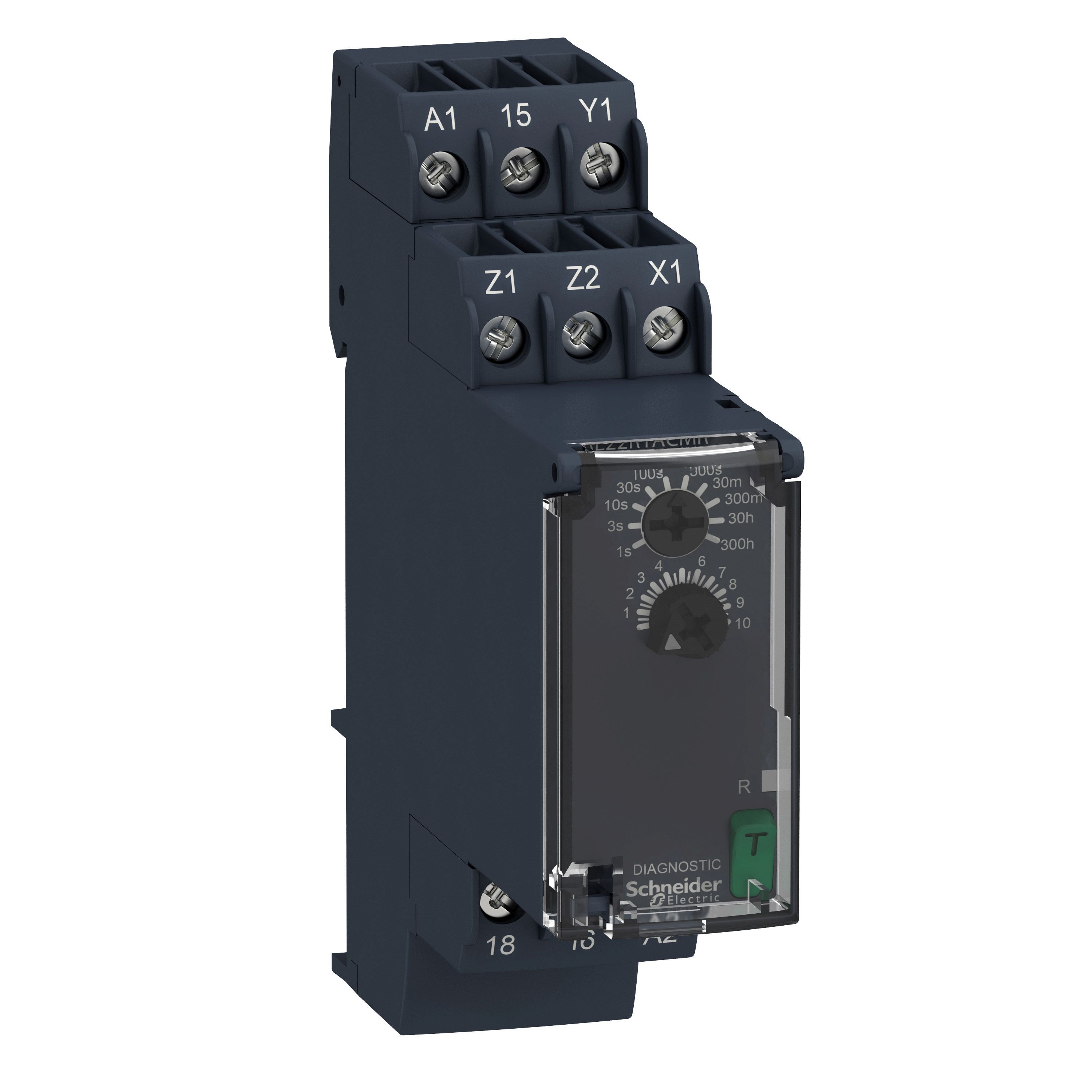 Schneider Electric Harmony Time Series DIN Rail Mount Timer Relay, 24 → 240V ac/dc, 1-Contact, 0.05 → 1s,