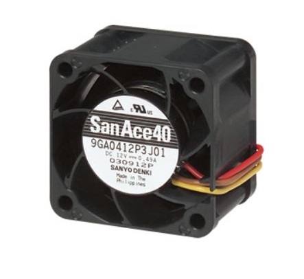 Sanyo Denki San Ace 9GA Series Axial Fan, 12 V dc, DC Operation, 33m³/h, 5.88W, 490mA Max, 40 x 40 x 28mm