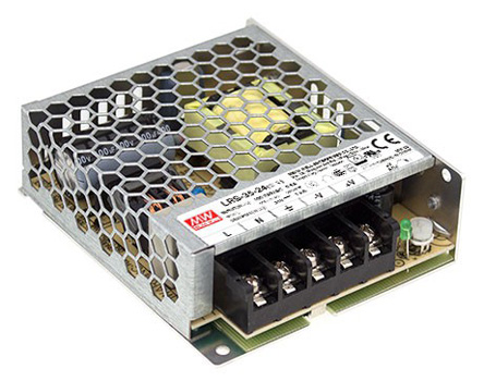 MEAN WELL Switching Power Supply, LRS-35-15, 15V dc, 2.4A, 36W, 1 Output, 120 → 373 V dc, 85 → 264 V ac