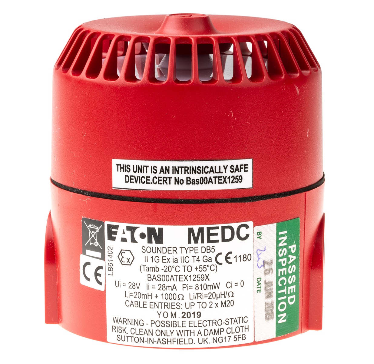 Eaton Surface Mount Electronic Sounder, 24 V dc, 100dB at 1 m, IP65, DC, 24-Tone