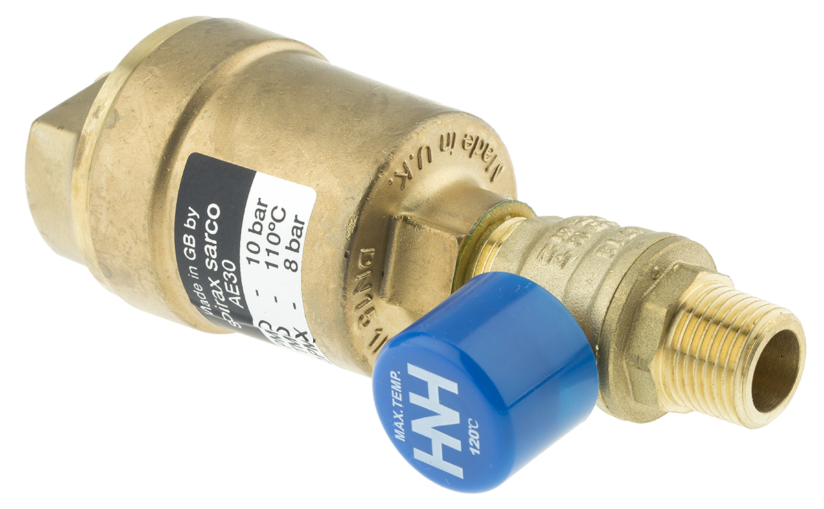 Spirax Sarco Copper Alloy Automatic Air Vent 1/2 in BSP, 1/4 in BSP