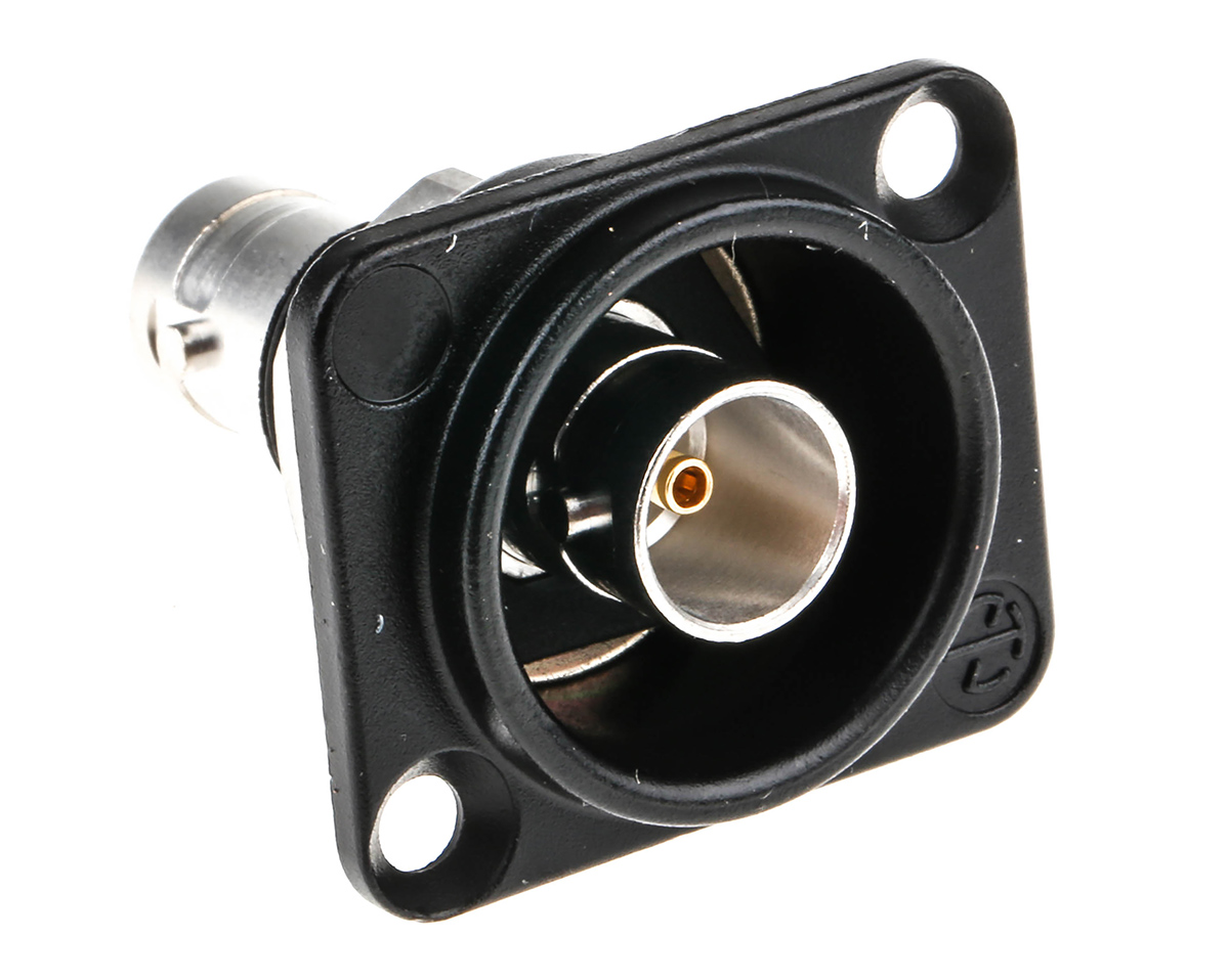 Neutrik BNC Series, Jack Panel Mount BNC Connector, 75Ω, Feed Through Termination, Straight Body