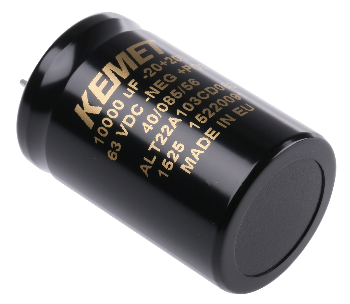 KEMET 10000μF Aluminium Electrolytic Capacitor 63V dc, Solder Lug - ALT22A103CD063