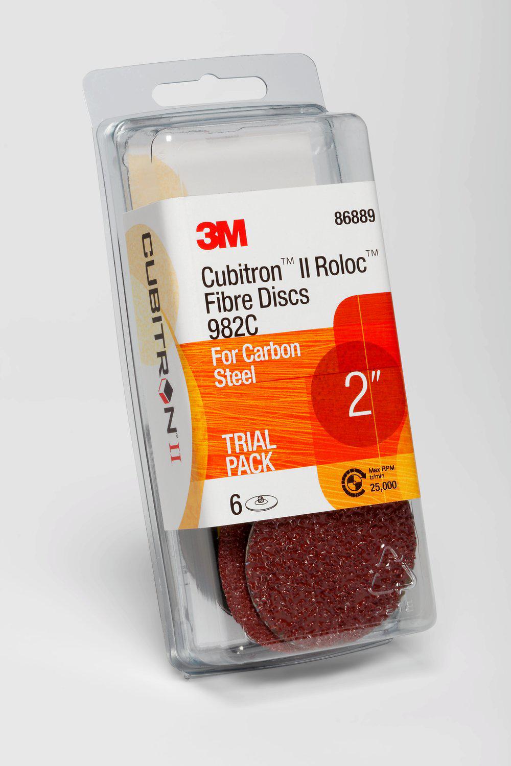 3M Cubitron II Ceramic Flap Disc, 76mm, 36+ Grade, 483μm Grit, 1 in pack