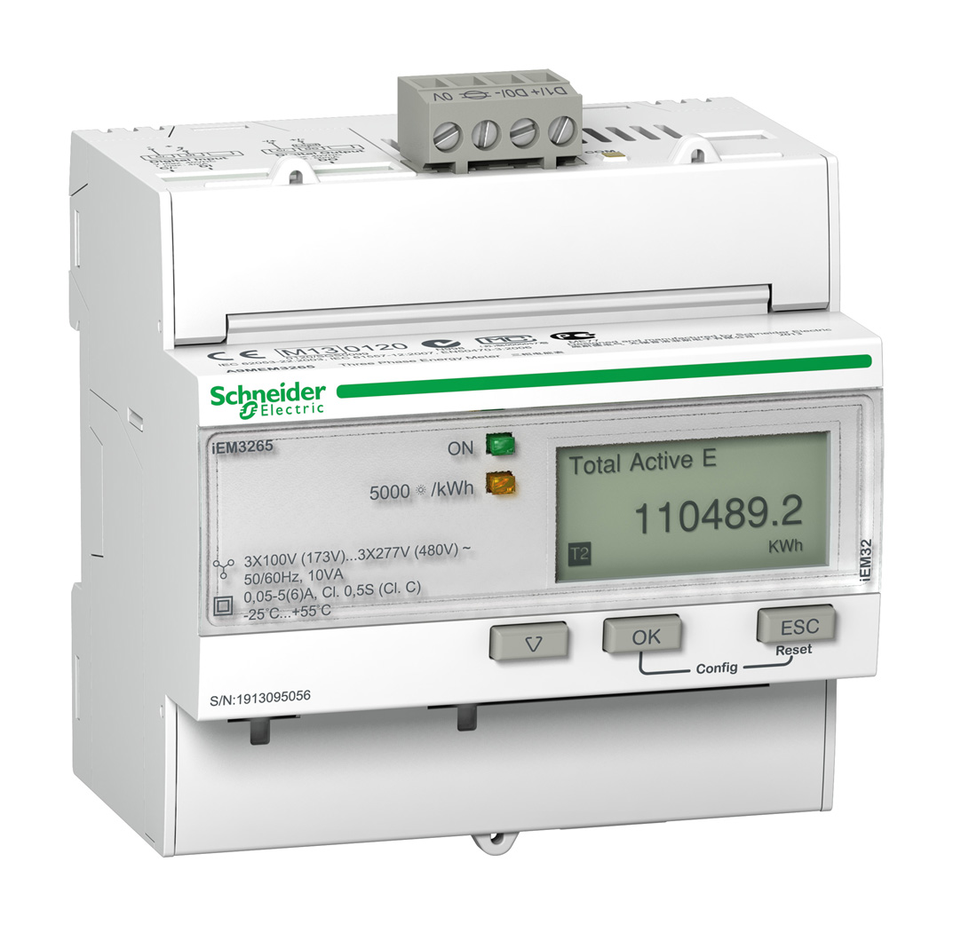 Schneider Electric 3 Phase LCD Energy MeterElectronic