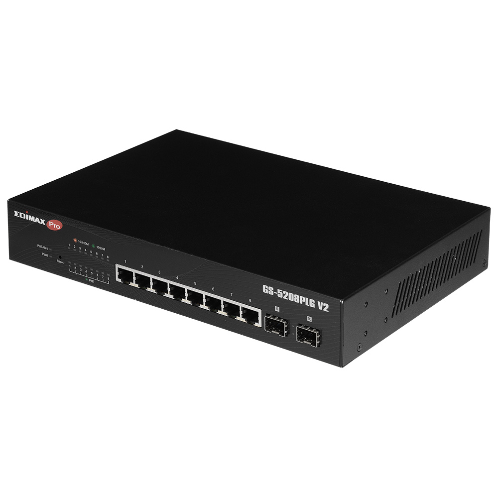 Edimax GS-5208PLG V2, Smart 10 Port Gigabit Switch With PoE