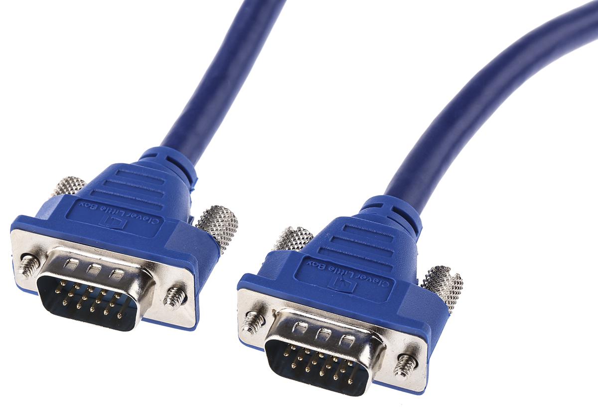 RS PRO Male VGA to Male VGA Cable, 10m Blue