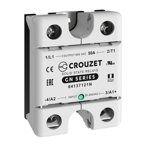 Crouzet GN Series Solid State Relay, 50 A Load, Panel Mount, 660 V rms Load