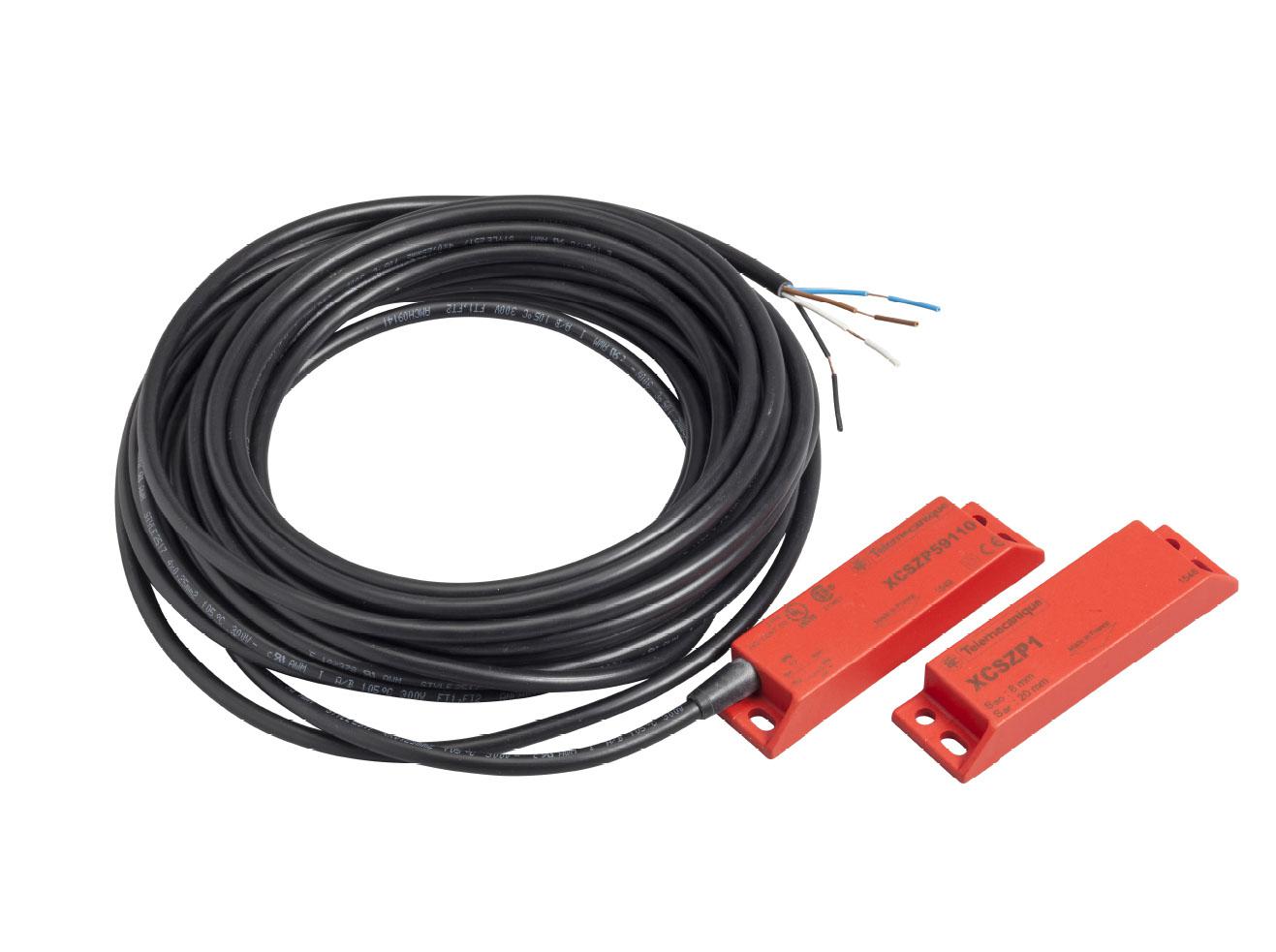 Telemecanique Sensors XCSDMP Series Magnetic Non-Contact Safety Switch, 24V dc, Plastic Housing, 1NC/2NO, M12