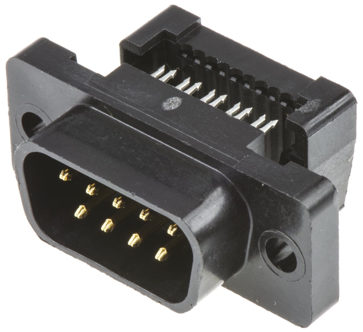 TE Connectivity Amplimite HDF-20 9 Way Right Angle Cable Mount D-sub Connector Plug, 2.77mm Pitch