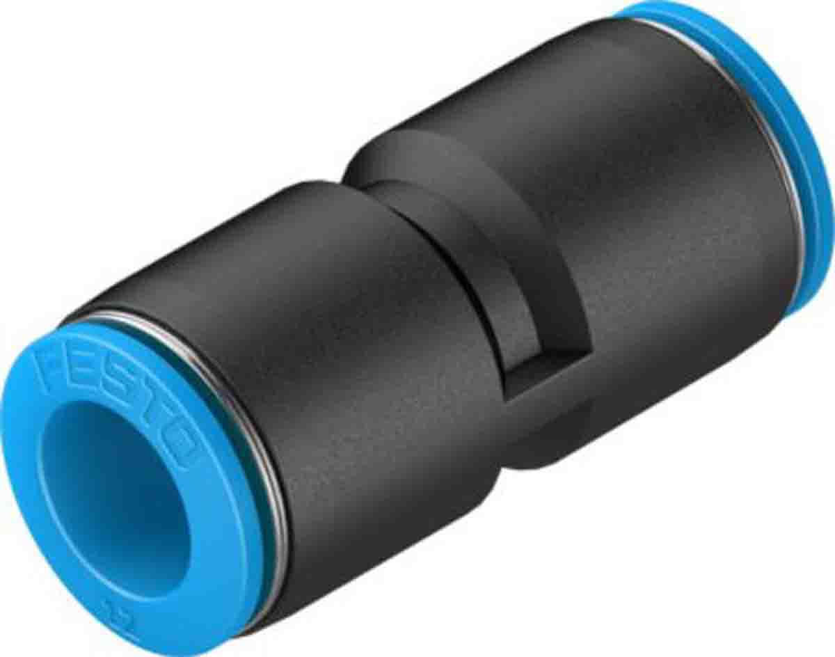 Festo QS Series Straight Tube-to-Tube Adaptor, Push In 12 mm to Push In 12 mm, Tube-to-Tube Connection Style, 130690