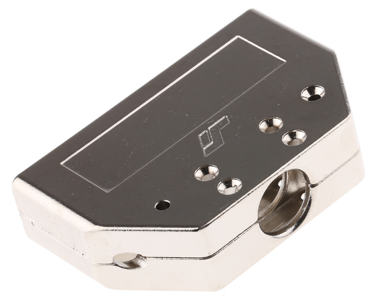 Amphenol Communications Solutions 8655MH Series Die Cast Zinc D Sub Backshell, 50 Way, Strain Relief