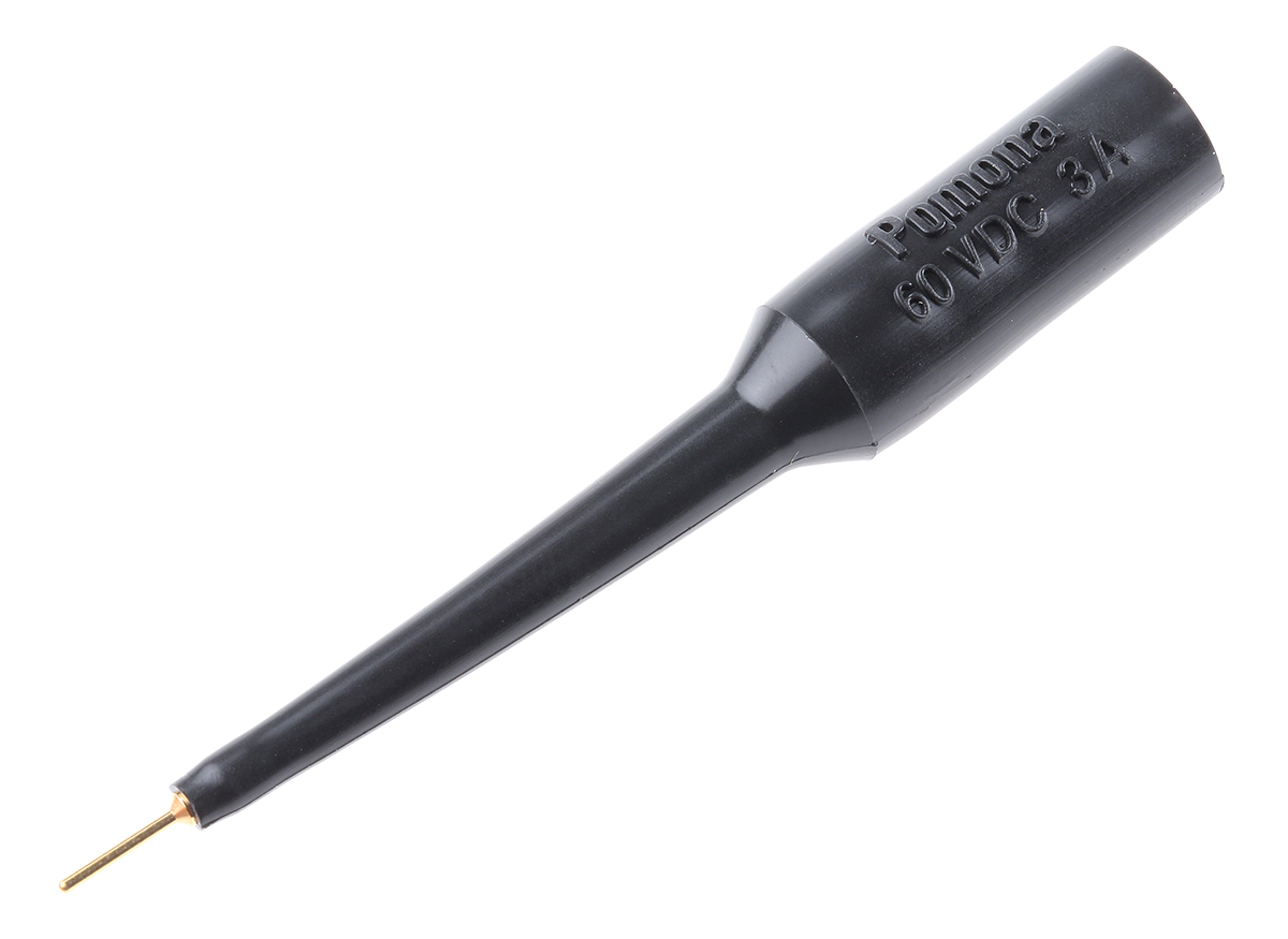 Fluke Black, Male Test Connector Adapter With Brass contacts and Gold Plated