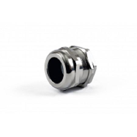 Hammond 1427BCG Series Grey Nickel Plated Brass Cable Gland, M32 Thread, 18mm min., 25mm max., IP68