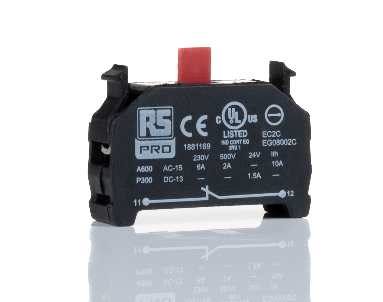 RS PRO Contact Block, 230V, 1NC